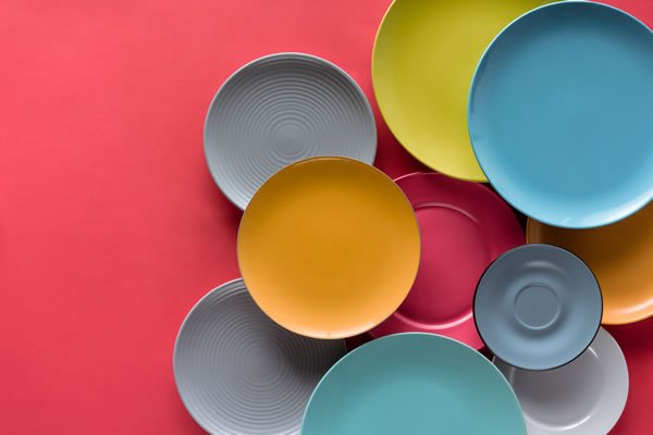 Use smaller and colorful plates to help you